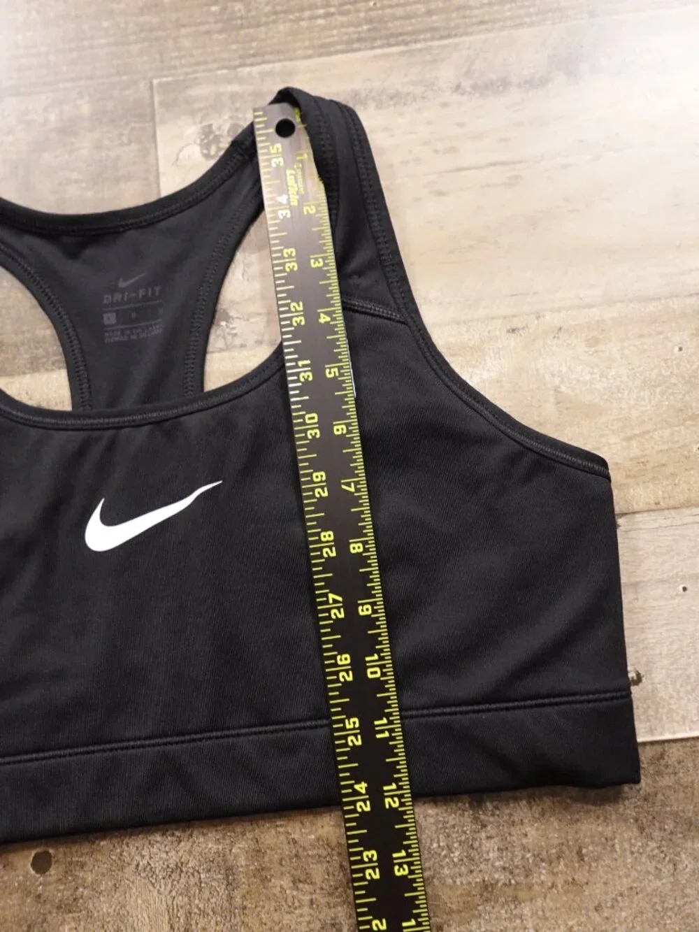 Nike Dri-FIT Swoosh Sports Bra Women's Large Black Medium Support Racerback